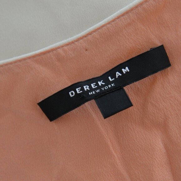 Derek Lam 100% Silk White V-neck Sleeveless Top Sz 2 - Picture 4 of 7